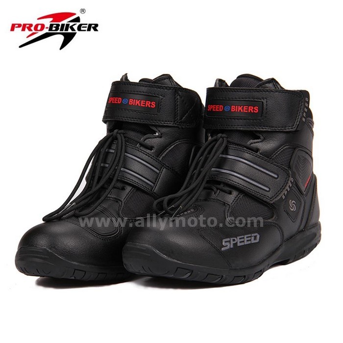 131 Motorcycle Boots Racing Ankle Breathable Motocross Off-Road Shoes Black-White-Red